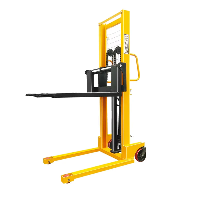 1Ton Load Manual Hydraulic Stacker Max 1.6M Lifting Height Warehouse Cargo Lifting Forklift Equipment muletto