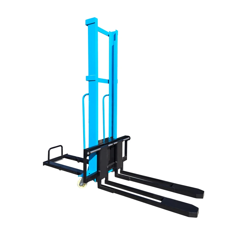 1t 1.6m Lift Stacker Machine Self Loading Portable Forklift Electric Stacker