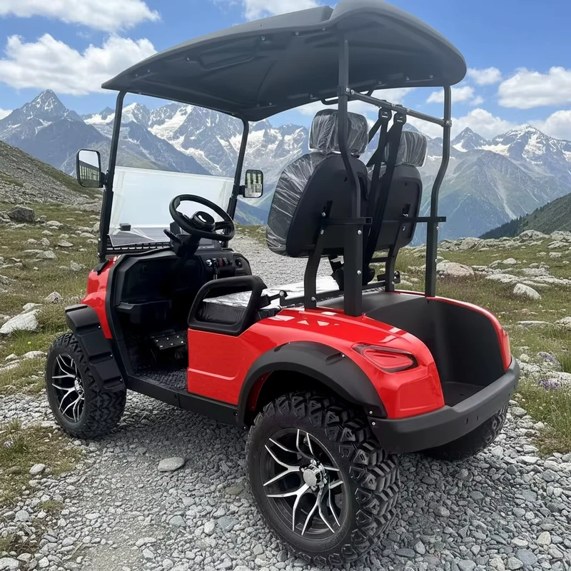 2-Seat Electric Truck Golf Cart with 60V Lead Acid Battery 4KW AC Motor 30-50km/h 100-120km Range