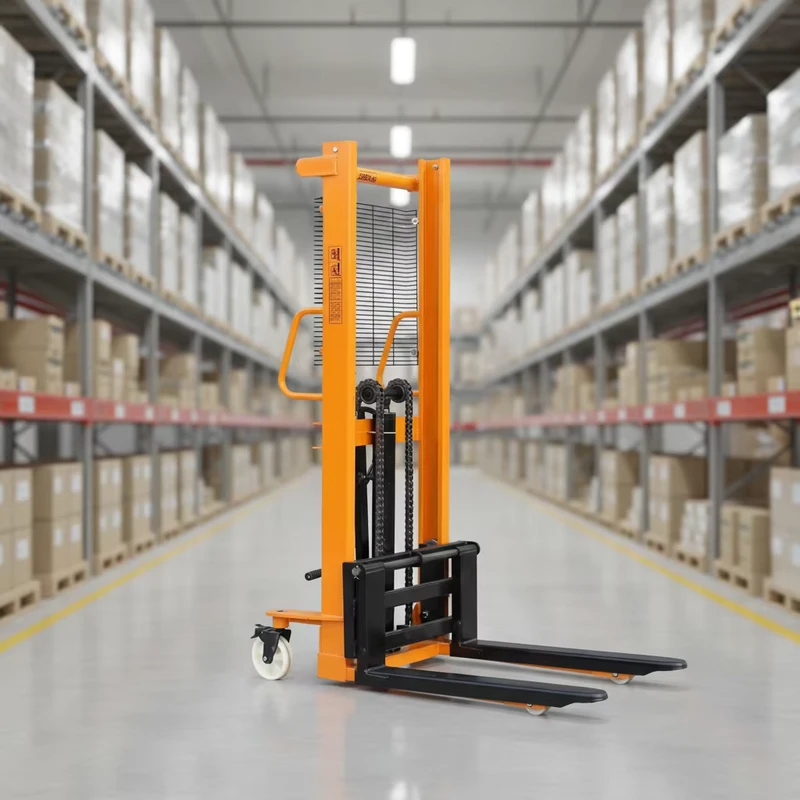 2 Ton Manual Forklift with Gear Pump Bearing Hand Pallet Stacker