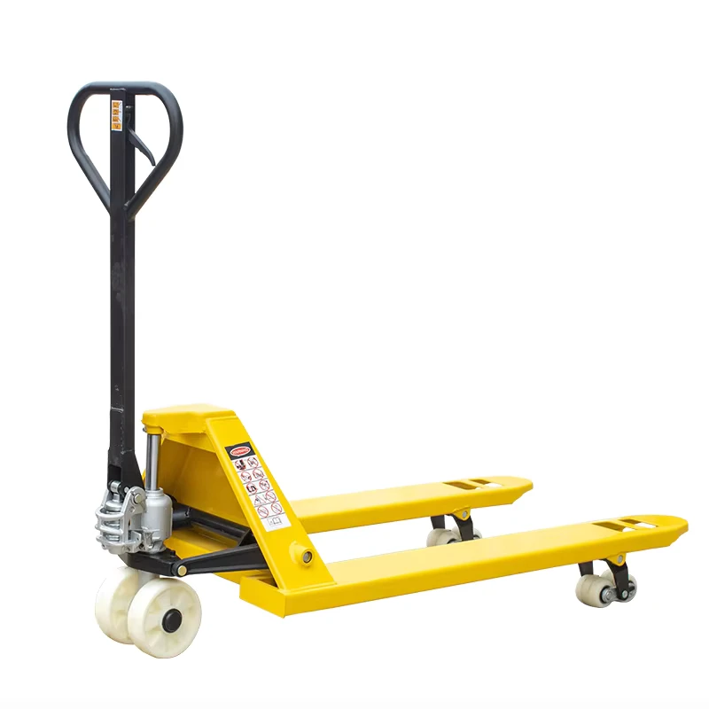 2 Ton Manual Powered Hand Pallet Jack Rubber PU Wheel Portable Hydraulic Pallet Truck for Rough Terrain