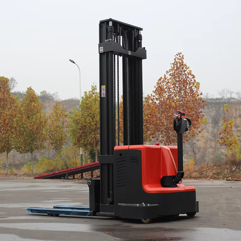 2 Ton Mini Lifting Semi Electric Stackers Manual Forklift with Brake
