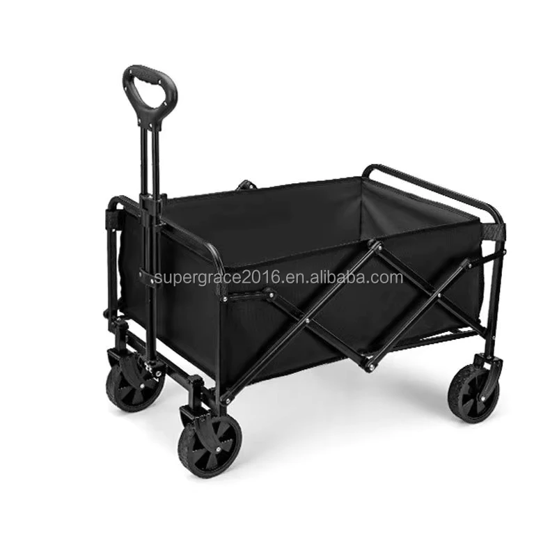 2 in 1 Heavy Duty Aluminium Platform Folding Four Wheel Wagon Cart Outdoor Camping Beach Trolley Picnic Portable Foldable OEM