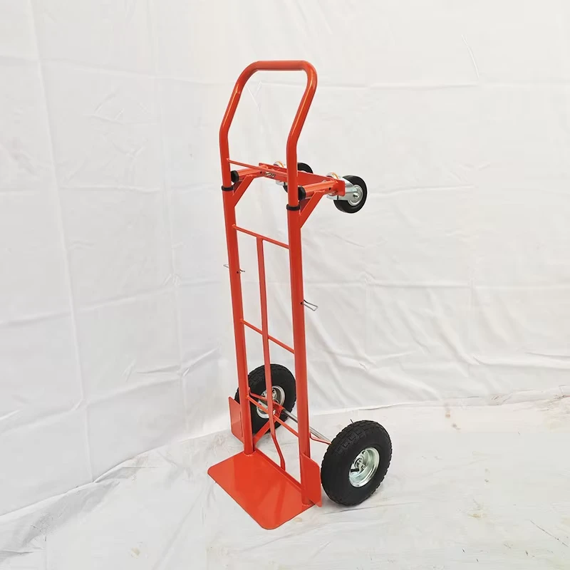 2 in 1 Multi Functional Four Wheel Foldable Hand Truck Trolley Platform for Transportation and Tools with Load Capacity