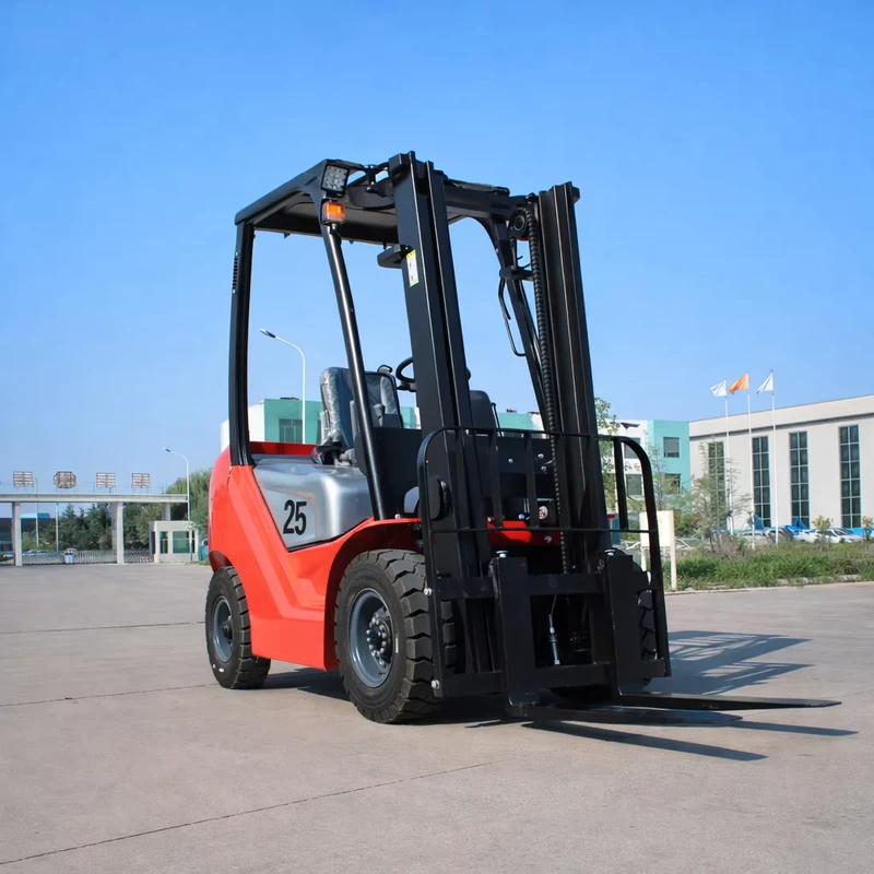 2.5 Ton Diesel Forklift Truck with Full Cabin Option Weather Proof IC Forklift for Port Logistic
