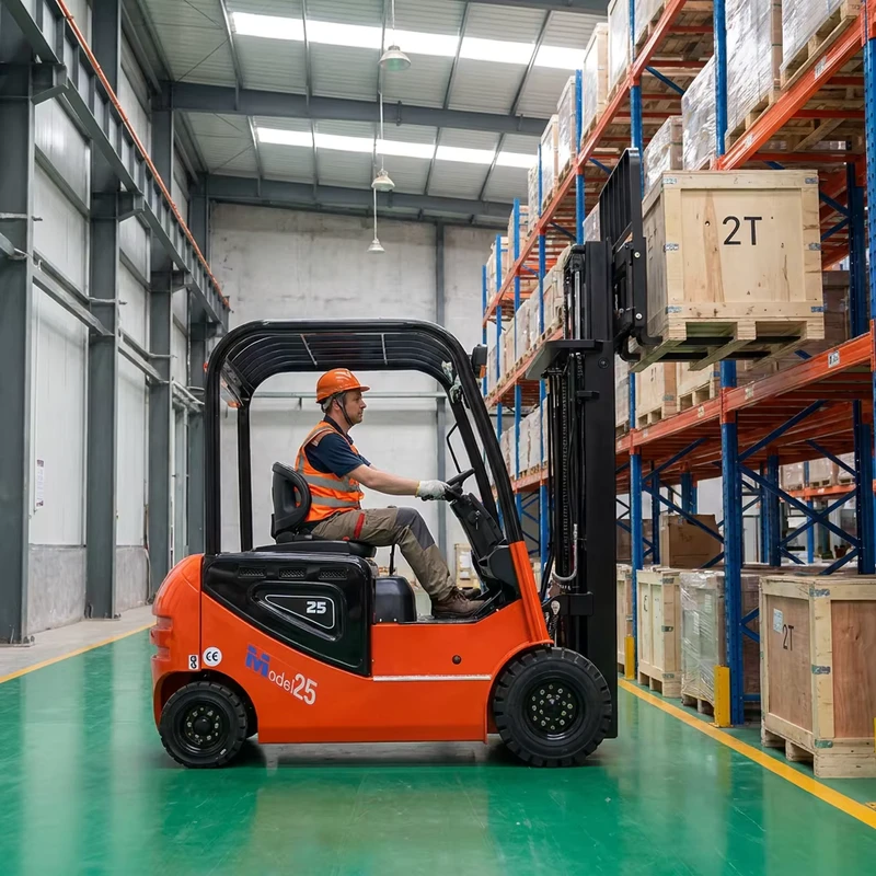 2.5 Tons Battery Wheel Lithium Stacker Pallet Jack Portable Electric Forklift for E commerce Warehouse
