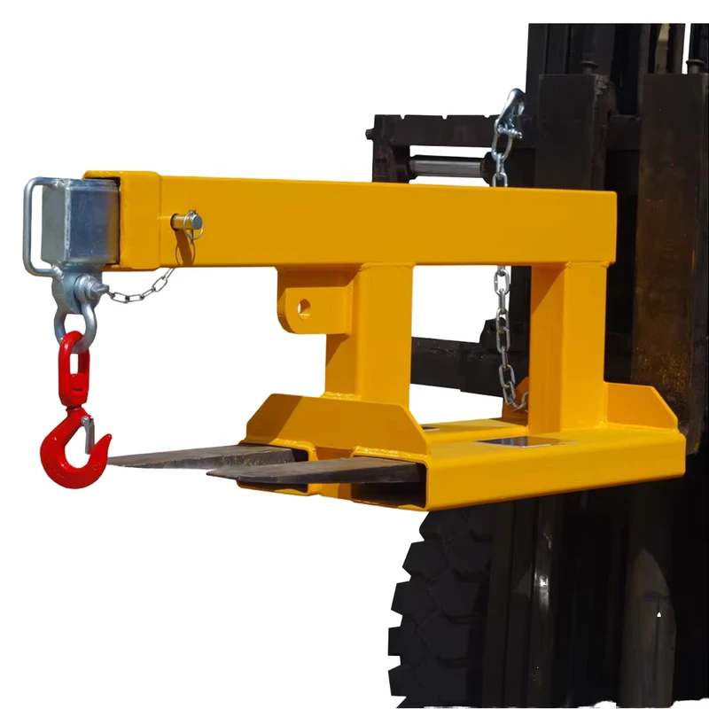 2.5Ton 3.5M 2M Heavy Duty Fixed Forklift Attachment Crane Jib Long Reach Lifting Industrial Mounted 4WD Manual CCSJ125