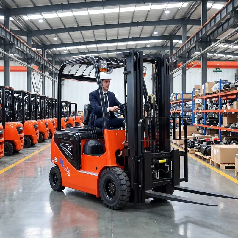2.5tons 48V Battery Wheel Small Portable Semi Electric Forklift for Retail Store Pallet Stacking