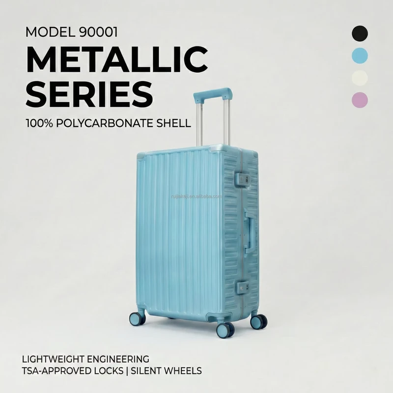 20 24 28 Fashionable Classic Portable Large Capacity Carry Durable PC Aluminium Frame Hard Shell Business Travel Luggage