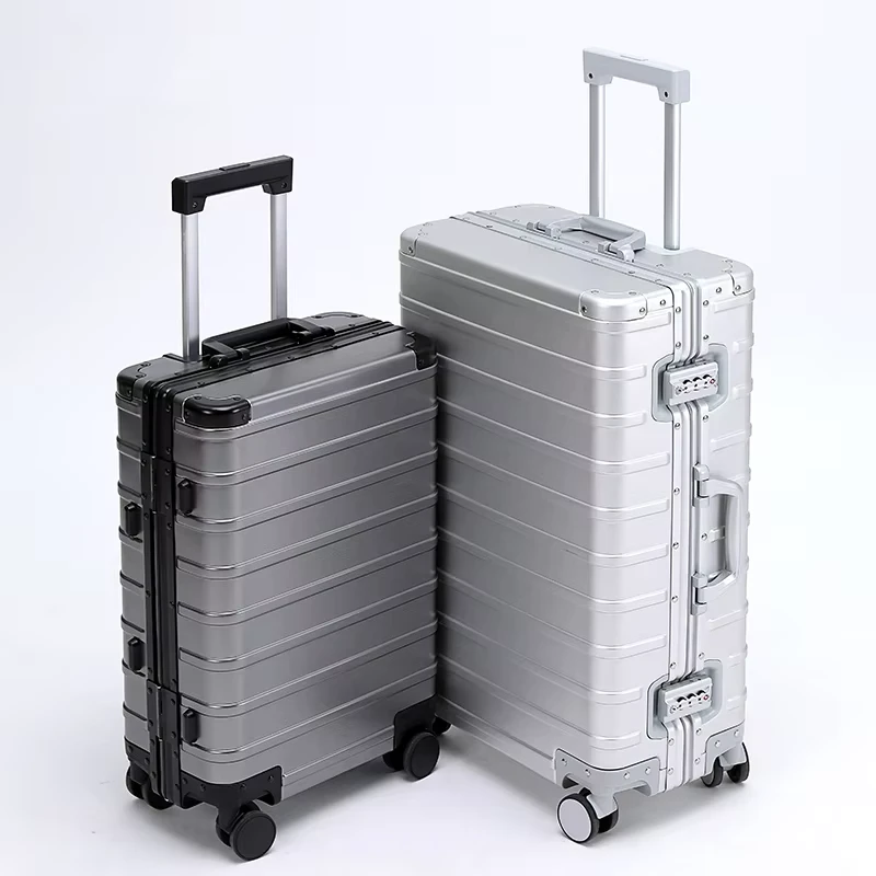 20-24″ Luxury Classic Hard Case Luggage Suitcase with Smart Lock Retractable Trolley 4 Wheel Polyester Lining