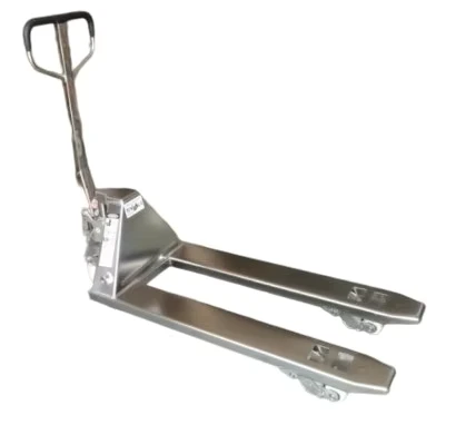 2000kg 2T 304 Stainless Steel Pallet Truck Manual Hydraulic Hand Jack Nylon Wheels Warehouse Lifting Equipment Forklift