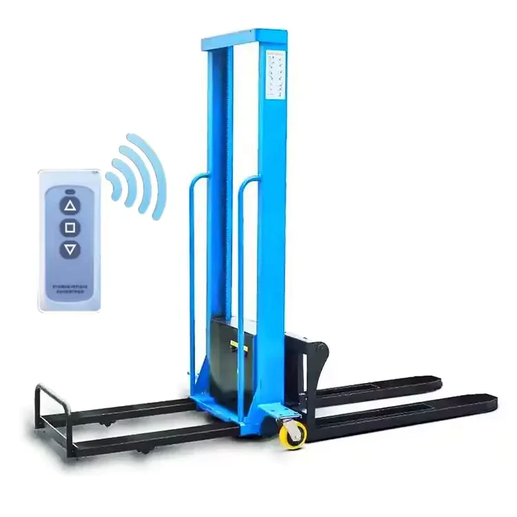 2000kg Portable Manual Self Lifting Pallet Loader Stacker Forklift 2000mm Lifting Height Electric Side Shifter