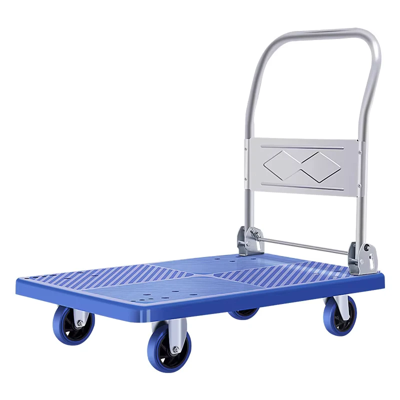 200Kg Capacity Heavy Duty Hand Truck Free Design Foldable Trolley Cart with Four-Wheel OEM Customizable