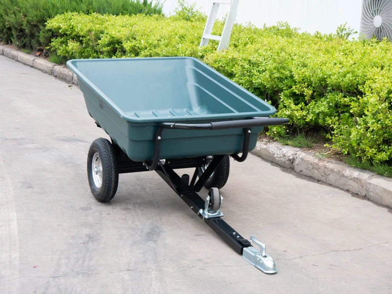200L Heavy Duty Plastic Garden Dump Cart ATV Cart Hand Carts & Trolleys Tipper Utility Tipping Trailer