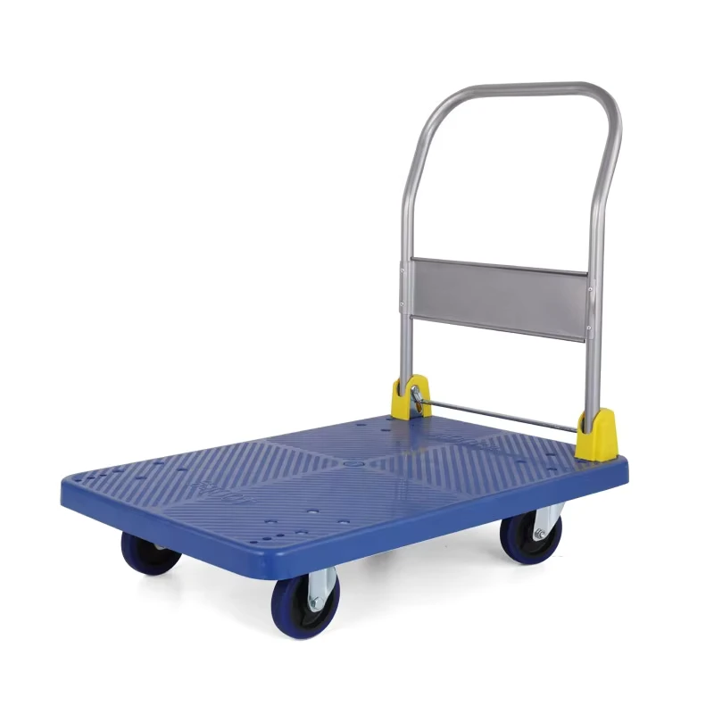 200kg 400kg 600kg Foldable Hand pulled Trolley Flatbed Courier Trailer pulling Home pickup Tool Platform Trolley