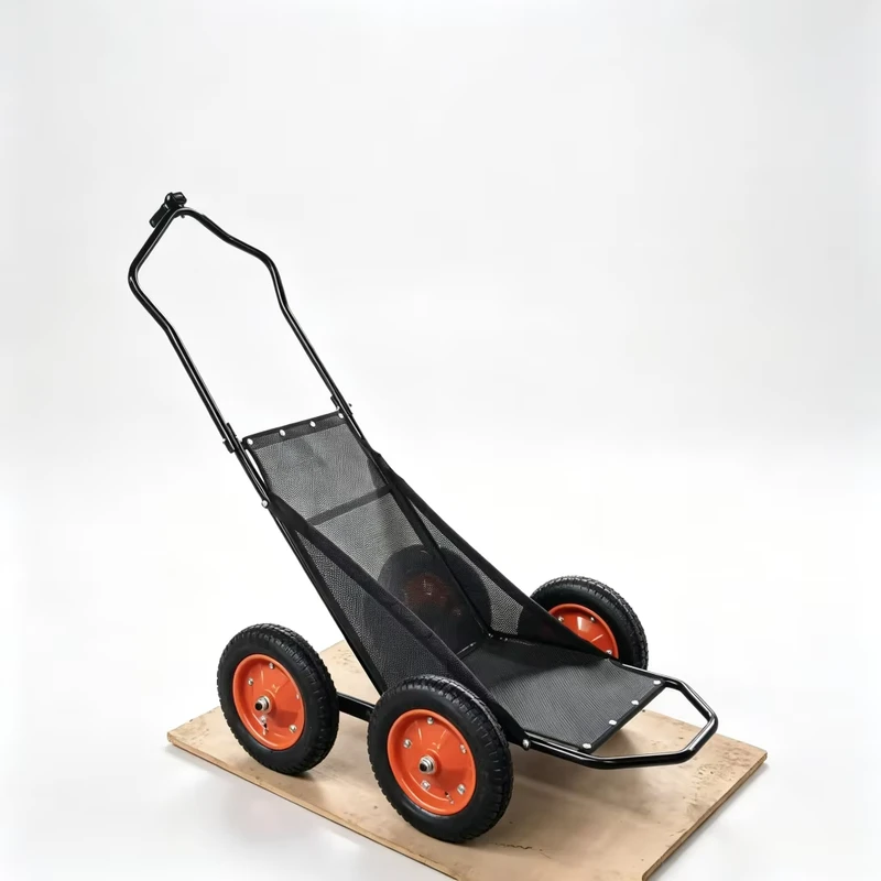 200kg Capacity Foldable 4 Wheel Game Cart 2 in 1 Bicycle Trailer 440lbs Heavy Duty Deer Hauler Outdoor Utility Cargo Cart OEM