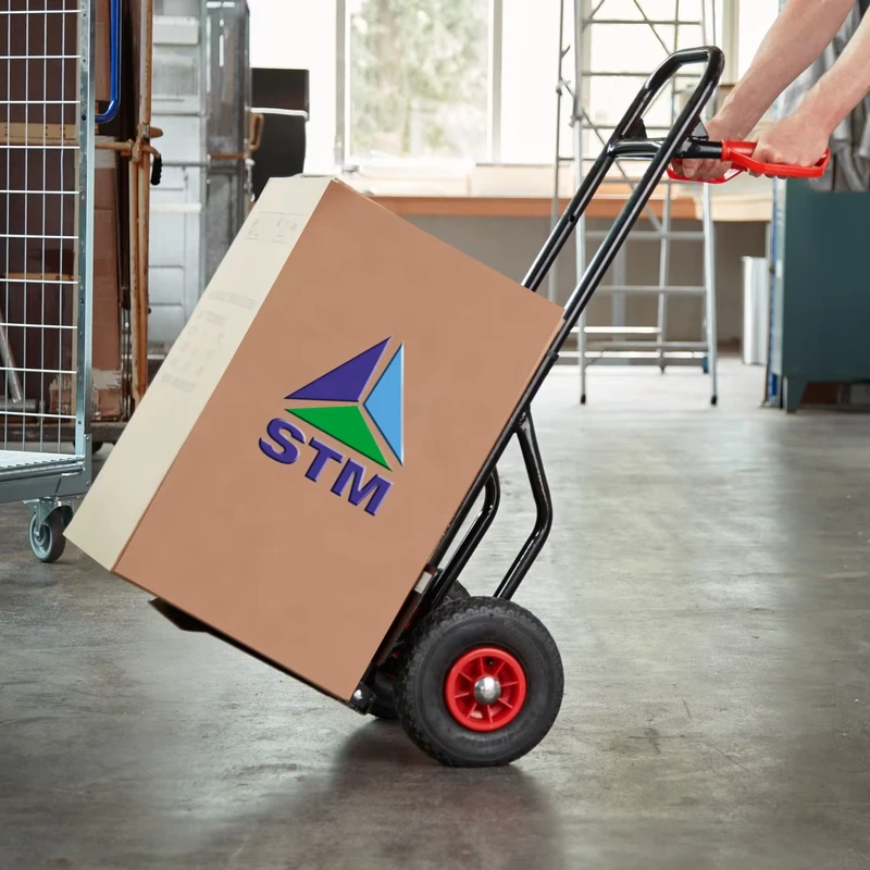200kg Load Capacity HT1426S Folding Hand Trolley Sack Barrow Truck Cart with 3.00 4 Air Wheel Plastic Rim
