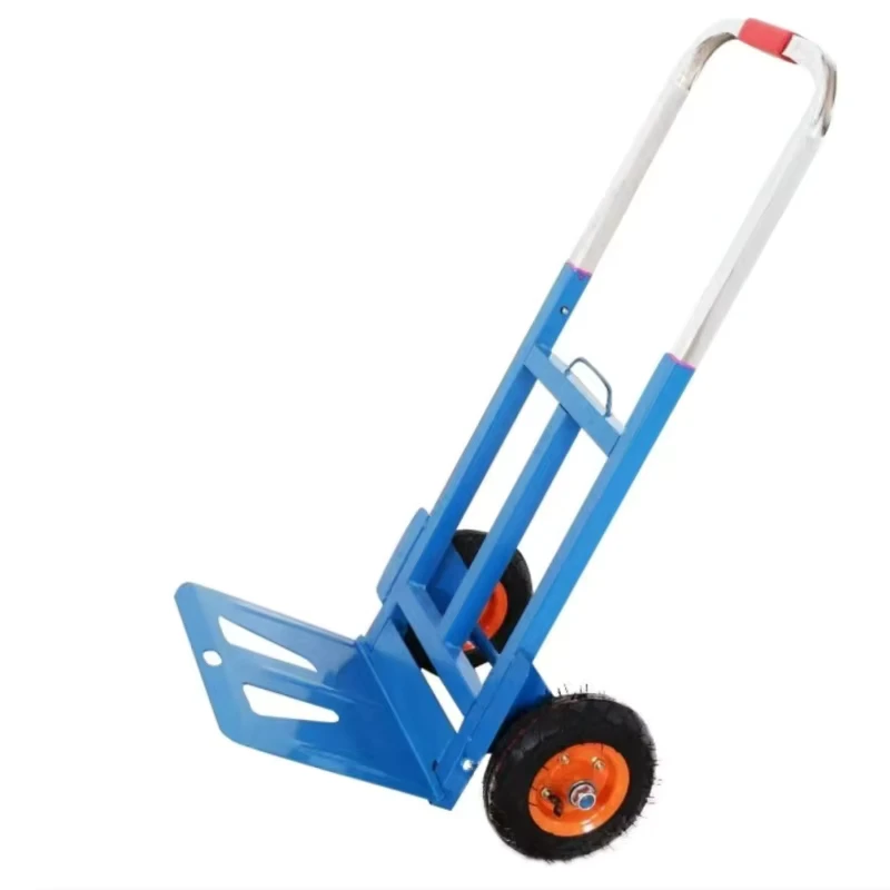 200kg Steel Foldable 2 Wheel Dolly Cart Trolley Handcart Garden Utility Cart Hand Truck Handling Tools