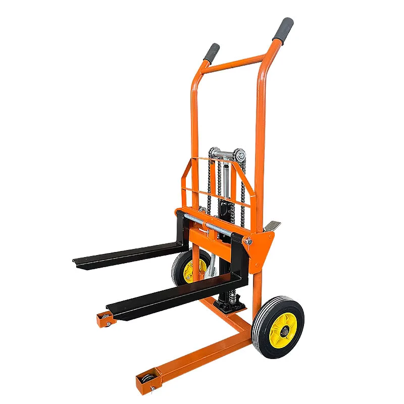 200kg Steel Manual Hydraulic Stacker Forklift New for Indoor Use in Manufacturing Plants Truck Rentals Available for Sale
