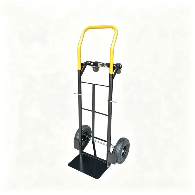 200kgs Heavy Duty HT1842 Multi Purpose 2 in 1 Hand Trolley Sack Truck Hand Truck Trolley with Pneumatic Wheels Warehouse Use