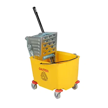 20L Hospital Lightweight Plastic Cleaning Trolley Yellow Cleaning Equipment Cart