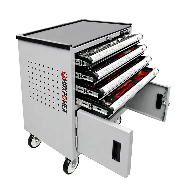 210pcs 4 Drawer Height Adjustable Tool Storage Organizer Garage Workshop Tool Set