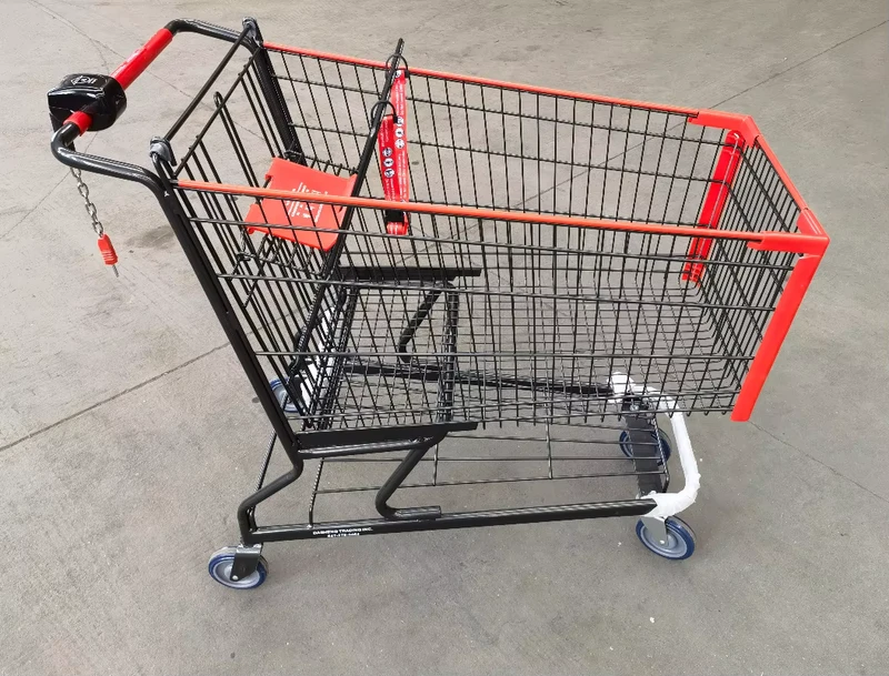 212L Large Capacity American Style One-piece Supermarket Shopping Trolley