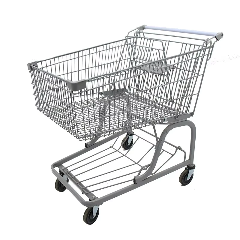 240L Heavy duty Supermarket American Style Shopping Trolleys With Big Capacity