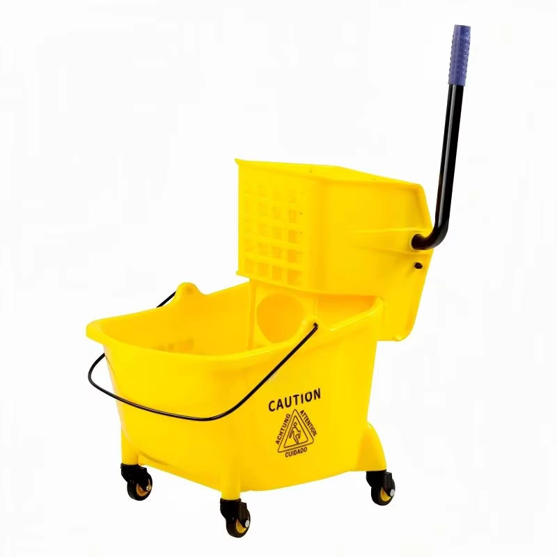 24L Standard Single Bucket Mop Wringer Cost Effective Space Saving for Daily Cleaning
