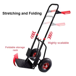 250 KG Loading Capacity Two Wheels Stair Climbing Trolley Moving Cart Foldable Hand Sack Truck OEM Stainless Shopping Tools