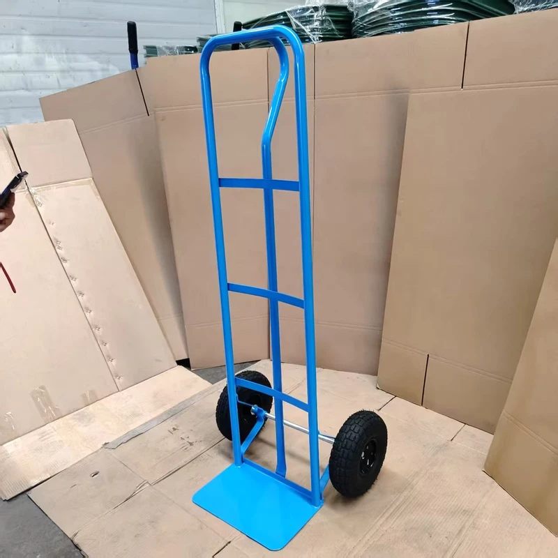 250 Kg Steel P Handle Sack Truck Two Wheel Wheelbarrow Enclosed Frame Platform Removable Trolley Cart for Hand Carts Trolleys