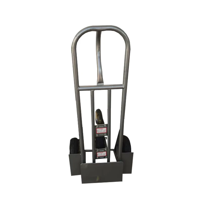 250kg P Type Handle Steel Four Wheel Foldable Industrial Stair Climber Hand Truck Goods Wagon Handcarts Trolley Powder Coated