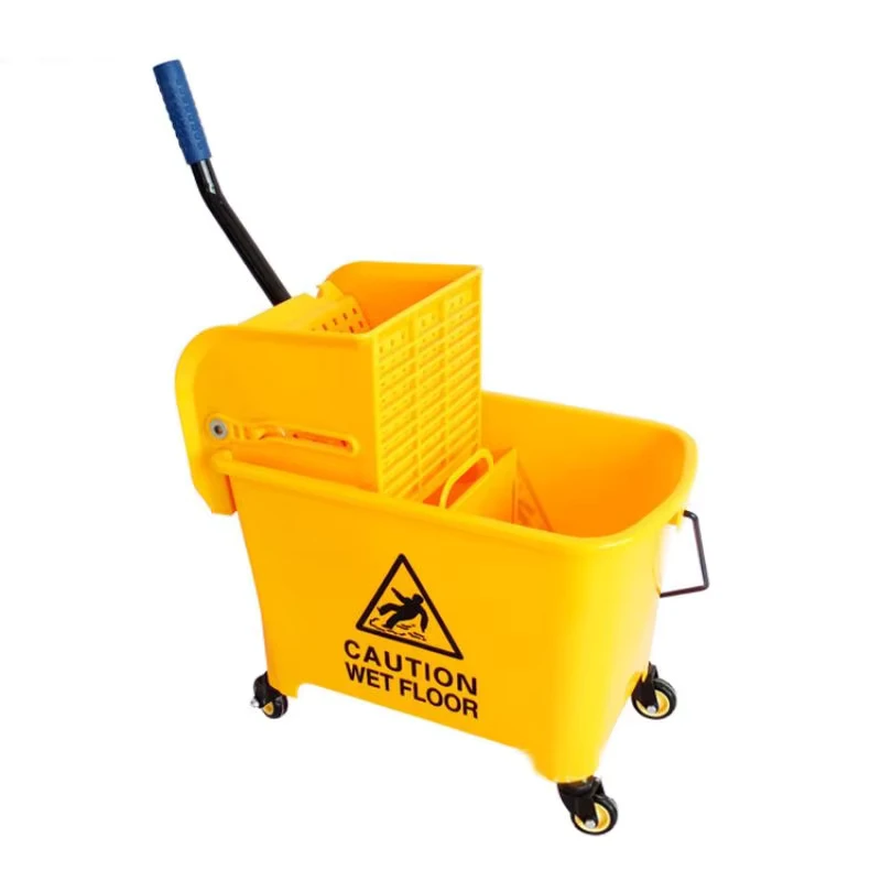 25L Wringer Bucket Easy Clean Cart Mini Mop Double Bucket Trolley Cleaning Bucket and Mop