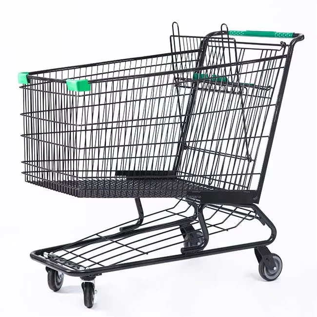 262L American Style Supermarket Shopping Cart Trolley Durable Platform Structure Made in China