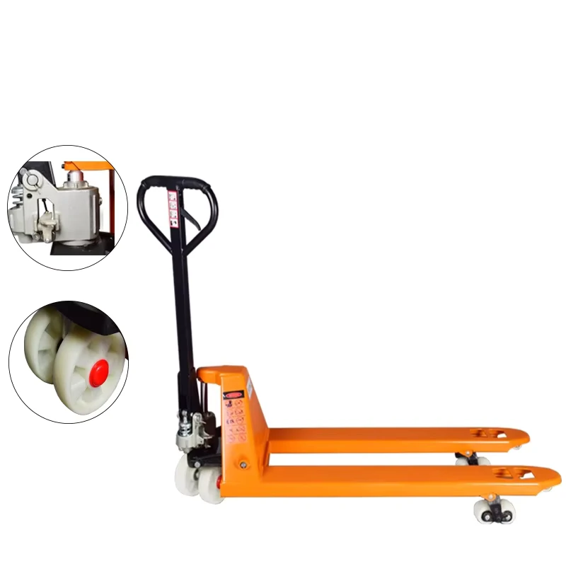 2T 2.5T 3T 5T Manual Pallet Truck Hydraulic Integrated Pump Nylon Wheel Hand Pallet Truck