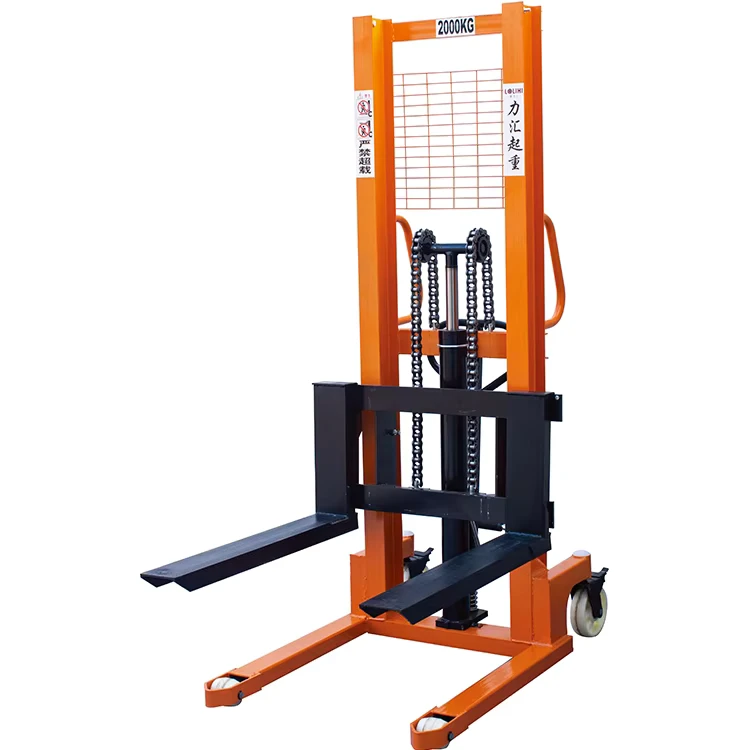 2t 1.6m Multifunctional Manual Hydraulic Stacker Forklift