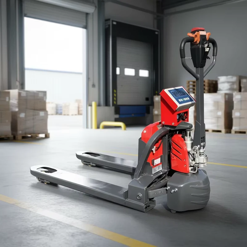 2ton Electric Pallets Truck Forklift Weighing Scale Hydraulic With Lithium Battery Manual Jack Scale Pallet Truck
