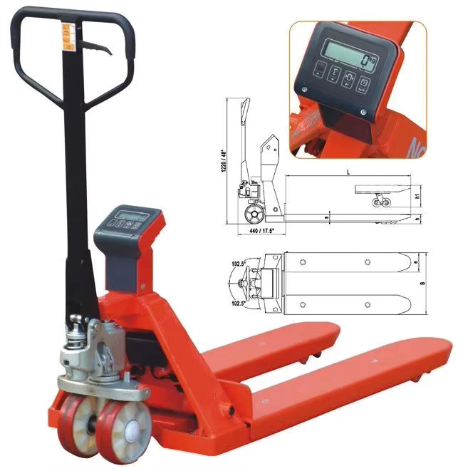 2ton Hand Pallet Truck 2 Ton 3ton Manual Hand Forklift for Sale