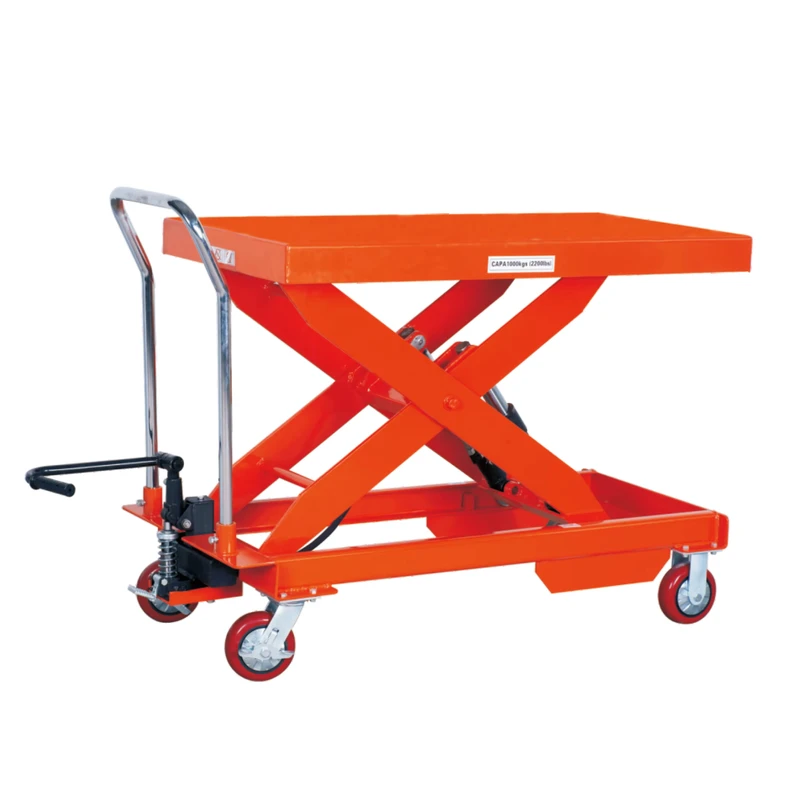 2tons Heavy Duty Scissors Lift Table Manual Scissor Lift Trolley Platform Lift PTD2000