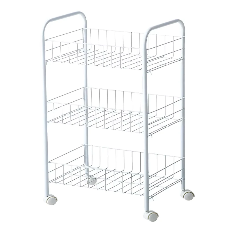 3 4 5 Layer Eco Friendly Sustainable Kitchen Rack with Removable Trolley Storage Wheels Carbon Steel Material