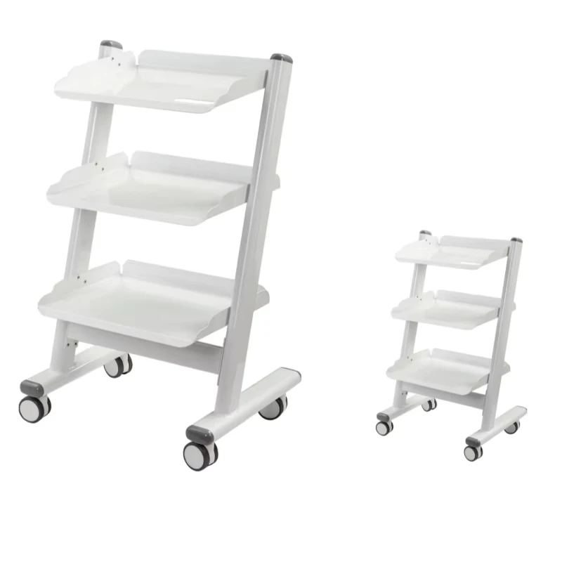 3 Layer Dental Trolley Mobile Instrument Cart with Power Socket 4 Wheels Medical Tool Cart for Dental Clinic Hospital Use