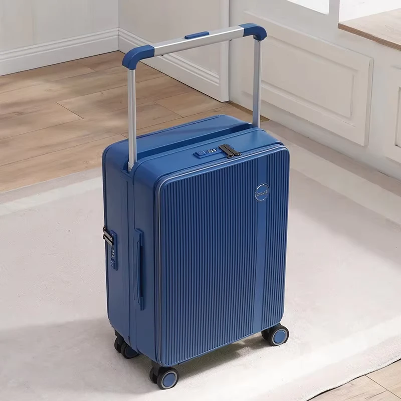 3 Piece PP Luggage Sets Fixed Casters TSA Lock Aluminum Trolley System Eco Friendly Customizable Colors