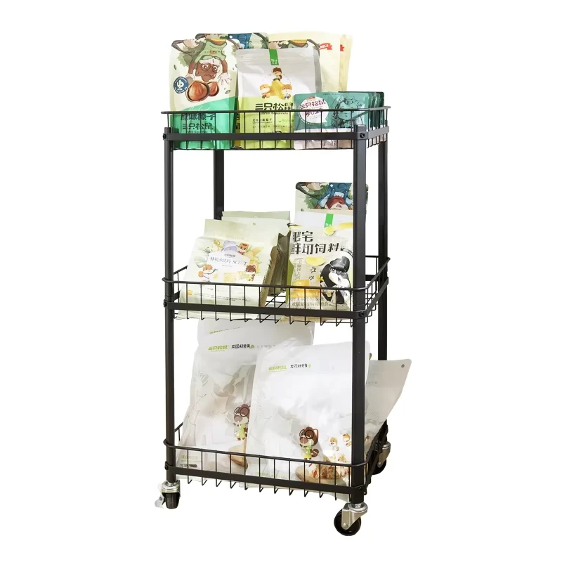 3 Tier Large Metal Rolling Utility Cart Kitchen Trolley Rolling Storage Cart Utility Trolly Kitchen Organizer