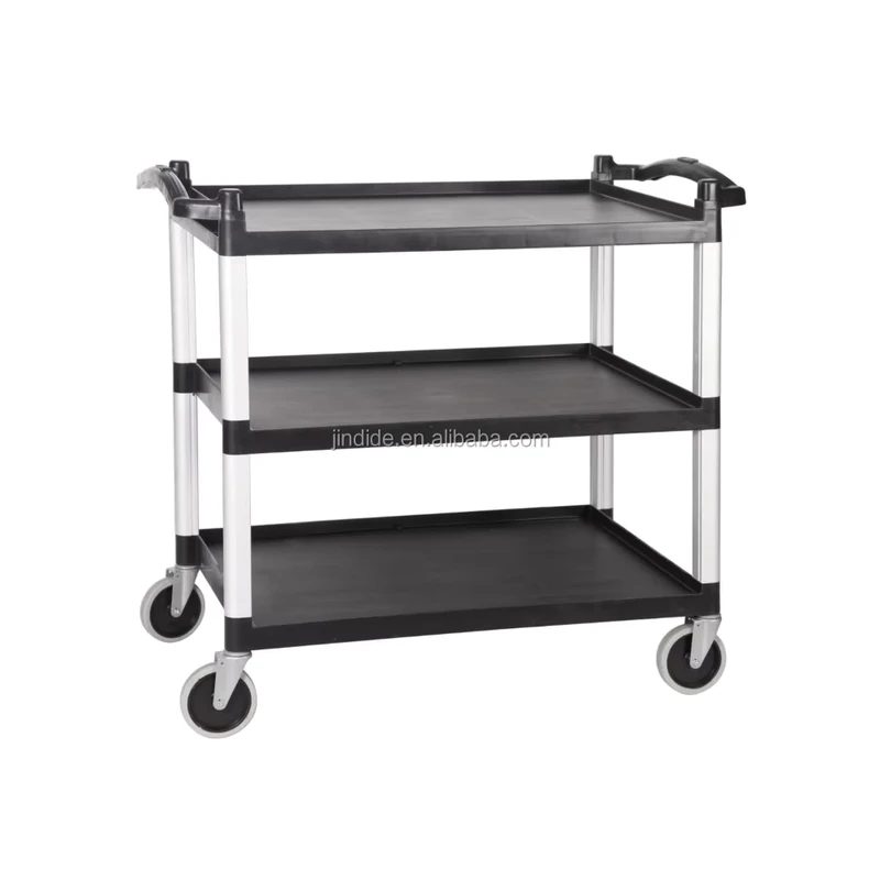 3 Tier Plastic Utility Cart Service Trolley Food Truck