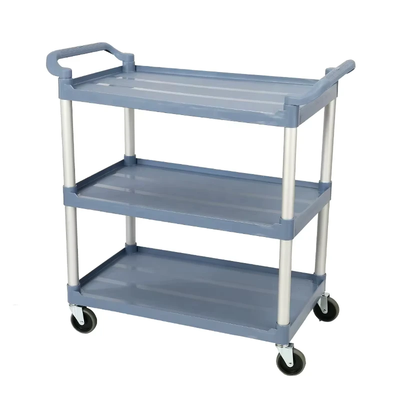 3 Tier Plastic Utility Service Trolley Cart for Hotel & Restaurant Beverage & Food Transport Factory Price
