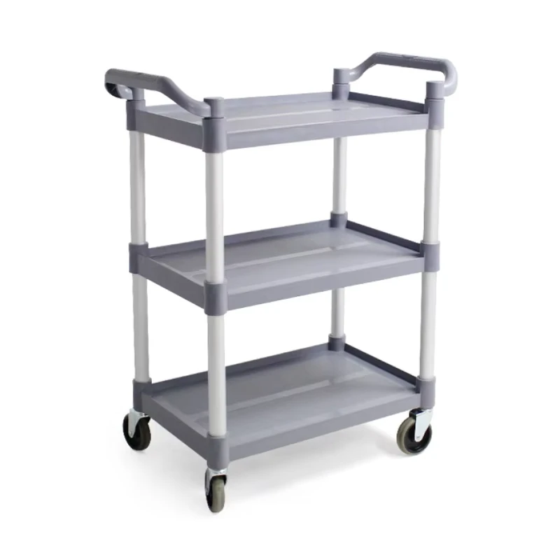 3 Tier Restaurant Kitchen Hotel Household Plastic Utility Bus Cart Food Serving Trolley