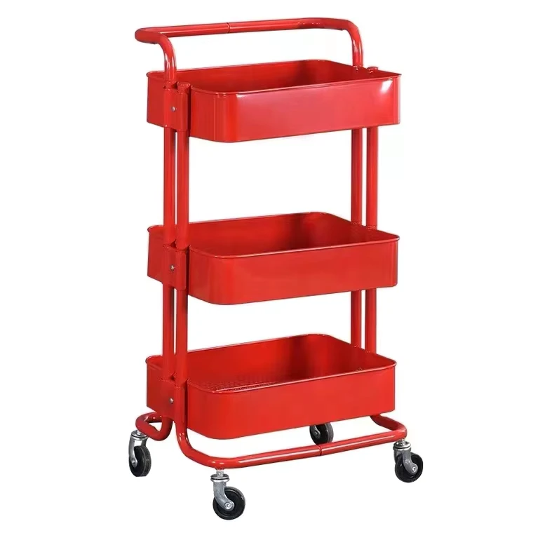 3 Tier Rolling Utility Cart Multi purpose Trolley Home Kitchen Storage Organizer Cart