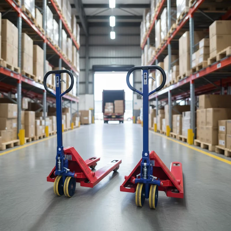 3 Ton Heavy Duty Hand Pallet Truck with 196mm Max Height Nylon PU Wheels for Cargo Lift & Material Handling
