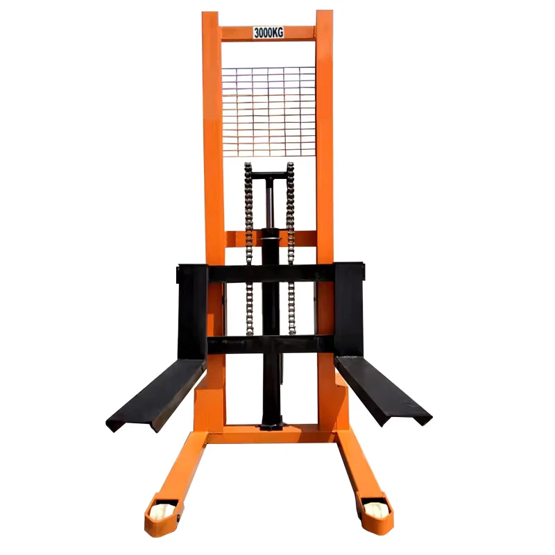 3 Ton Hydraulic Hand Forklift 1.6m Lifting Height Trolley Truck Manual Hand Stacker