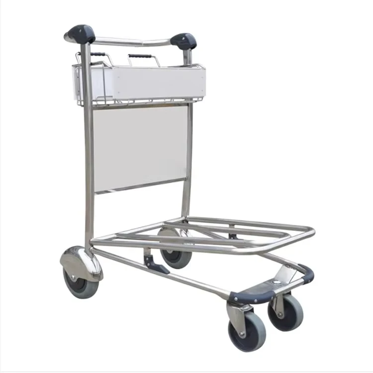 3 Wheel 4wheel Stainless Steel Luggage Airport Trolley